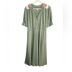 Vintage SL Fashions Western A-line day dress with full skirt